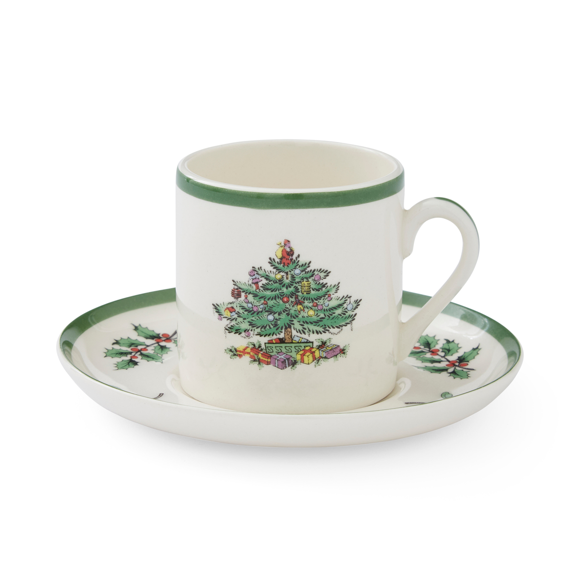 Christmas Tree Espresso Cup & Saucer Set of 4 image number null